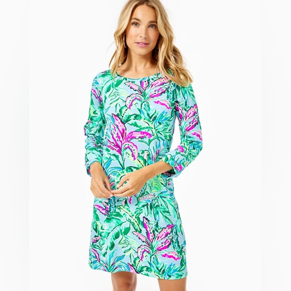 Lilly Pulitzer Linden Dress in Porto Blue - Picture 1 of 4